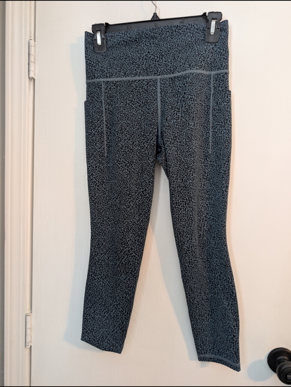 Athleta Teal and Black Textured Tigress Hoodie